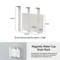Support de tasses magnétique, étagère de rangement latérale pour frigo sans perçage. - Égouttoir à Tasses(4664) / 1 Pièce / Blanc