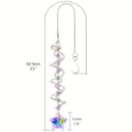 3D kristalen zonnevanger windspinner hangende ornament regenboog maker huis decor - Spiraalframe Pentagram