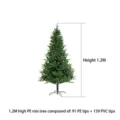 1.2m Árbol de Navidad Artificial Mixto PE y PVC Abeto Verde para Decoración Festiva - Estilo Mixto PE 1.2m / Árbol Verde