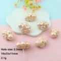 Iridescent Acrylic Cloud Beads 16x23mm DIY Jewelry Making Loose Spacer Beads Craft Supply - 16x23mm / Nude