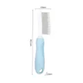 Pet grooming comb with blue anti-slip handle and stainless steel pins for cats and dogs. - 951 / Blue High-Low Slicker Brush