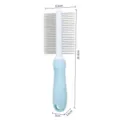 Pet grooming comb with metal teeth and ergonomic handle, ideal for cats and dogs daily care. - 951 / Blue Double-Sided Comb