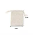 Durable linen drawstring pouch for small items, natural fabric storage bag 7x9cm. - 7x9cm (10 Pieces/Pack) / Solid Color