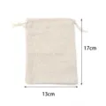 Linen drawstring pouch bag with size 13x17cm, durable natural burlap gift storage. - 13x17cm (10 Pieces/Pack) / Solid Color