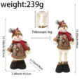 Weihnachten teleskop Schneemann Puppe Vintage kariert Stoff Desktop Dekoration Requisite - Schneemann-Stil (A2-10)