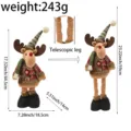 Weihnachten teleskopische Rentier Puppe Vintage Karostoff Desktop Dekoration Artikel - Rentier-Stil (A2-11)