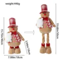 Weihnachten Teleskop Lebkuchenmann Puppe Plüschtier Retro Karomuster Desktop Deko - Roter Hut Lebkuchenmann Stil