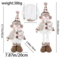 Weihnachtliche teleskop Schneemann Plüschpuppe Vintage Karostoff Desktop Dekoration Ornament - H1-5 Zipfelmützen-Schneemann