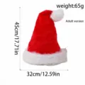 Weihnachtsmütze für Erwachsene, dicker roter Plüsch Weihnachtsmann Hut mit weißem Fellrand. - Erwachsene
