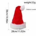 Kinder Weihnachtshut rote Plüsch Weihnachtsmütze mit weißem Bommel Kinder Festtagskappe - Kinderstil (38x28cm)