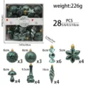 28tlg grüne weihnachtskugeln set christbaumschmuck deko für weihnachten und party - Dunkelgrün