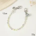 Crystal Beaded Phone Straps and Cute Bag Chain with Pearls and Bowknot Charm Pendant - K3687 Irregular Beaded Bow Chain