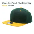 Grüner und gelber Flat Brim Baseball Cap, stylische Snapback Mütze für den Sommeralltag. - Gelb und Grün
