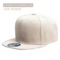 Einfarbige Snapback Baseball Cap mit flachem Schirm in Altweiß für Logo Stickerei. - Gebrochenes Weiß