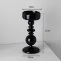 Schwarzer Glas Kerzenhalter Vase, minimalistische kreative Heimdeko Ornament, 10x22cm. - Stil G Kerzenhalter / Schwarz