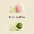 Snail catnip toy, green and pink pet teeth cleaning interactive toy with cat mint ball. - Snail Style / Ziplock Bag Packaging / Green and Pink