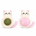 Cute catnip ball toy for cats, pink and white interactive kitten toy with natural herb. - Cat Style / Ziplock Bag Packaging / Pink