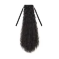 Extension per capelli a coda di cavallo riccia lunga con nastro sintetico nero - 4#