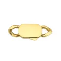 Gold stainless steel rectangular cuban link clasp connector for diy jewelry making bracelet - 6.7*20*3.5mm / Gold