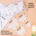 Set topper per torta a farfalla commestibili, 50 pz decorazioni in ostia bianca per compleanno. - Farfalla di Carta di Riso Spessa Commestibile / 66 Pezzi