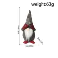 Weihnachten Wichtel Plueschpuppe Dekoration, suesser gesichtsloser Zwerg fuer Desktop. - Blumenhut Zwerg-Graue Mütze