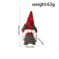 Weihnachten gesichtslos Wichtel Puppe Plüsch Spielzeug süße Zwerg Tischdekoration Ornament - Blumenhut Zwerg-Rote Mütze
