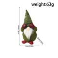 Weihnachten gesichtslose Wichtel Plüschpuppe süße Feiertag Tischdekoration 20cm grün - Blumenhut Zwerg-Grüne Mütze