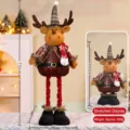 Christmas telescopic plush elk doll long legs toy holiday home decoration festive gift display - 70CM Telescopic Elk Style(107)