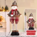 Christmas telescopic snowman doll decoration, long leg plush toy for holiday home decor. - 75CM Telescopic Snowman (105) / 75cm (55cm after shrinkage)