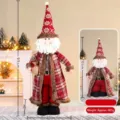 Christmas telescopic Santa doll plush ornament long legs holiday home decor gift 95cm - 95CM Telescopic Santa Claus (106) / 95cm (70cm after shrinkage)