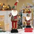 Christmas telescopic doll Santa Claus long legs plush toy holiday home decor ornament - 51cm Telescopic Santa Claus / See dimensions on image