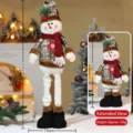 Christmas telescopic snowman doll plush toy holiday home decoration festive gift 50cm - 50cm Telescopic Snowman / See dimensions on image