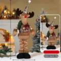 Christmas telescoping reindeer plush doll holiday desktop decoration toy variant. - 60CM Telescoping Reindeer / See dimensions on image