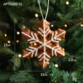 Christmas tree snowflake hanging ornament gingerbread style festive holiday party decor - White Powder Snowflake