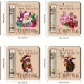 Hölzerner Weihnachts-Geldhalter-Ornament Feiertags-Bargeld-Geschenkkarte Dekoration. - 4er-Set (Stil 36)