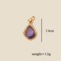 Colorful birthstone pendant DIY accessory necklace featuring a stylish pear purple zircon. - June Teardrop