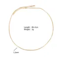 Gold snake chain necklace variant, sleek 1.2mm width, and adjustable length 40+5cm. - Snake Bone Chain - Gold