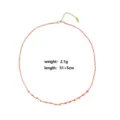 Red braided rope necklace with metal extension chain lightweight stylish jewelry variant. - Orange Red