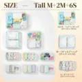 Clear plastic storage box set for baby clothes diapers organizer transparent containers - High-Cover 9-Piece Set
