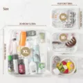 Clear PET travel toiletry bag set waterproof makeup organizer pouches in multi sizes - 1L 3M 4-Piece Set
