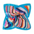 Colorful striped square silk scarf for women, 50x50cm satin fashion neckerchief accessory. - 50x50cm / Small Neckerchief 3