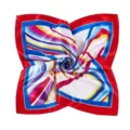 Foulard quadrato in satin a righe colorate 50x50cm elegante sciarpa da collo da donna fascia - 50x50cm / Piccola Sciarpa 2