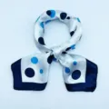 Sciarpa di seta a pois blu Foulard quadrato Piccolo fazzoletto da collo variante - 50x50cm / Piccola Sciarpa 10