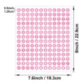 0.5 inch pink round letter number symbol stickers waterproof DIY journaling scrapbooking - Pink No Smile P314