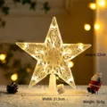 Puntale per albero di Natale a stella LED, decorazione stella cava trasparente festiva. - Stile Stella Cava a Cinque Punte Luce Calda