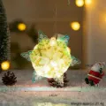 Lampada sospesa LED fiocco di neve, decorazione stella acrilico iridato Natale 14cm - Fiocco di Neve Ciondolo