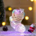Calza di Natale LED a batteria, ornamento appeso luminoso in acrilico per decorazioni domestiche. - Pendente Stivale di Natale