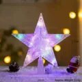 LED batteria albero di Natale puntale stella luce brillante festiva finestra decoro. - Stile Stella a Cinque Punte Doppia Luce Colorata