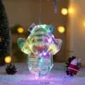 Natale acrilico LED lampada a sospensione Babbo Natale decorazione casa vetrina - Pendente Babbo Natale