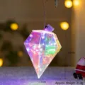 Natale diamante appendi LED luce alimentato a batteria vacanza albero decorazione ornamento - Pendente Diamante